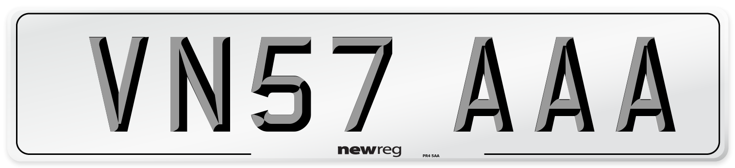 VN57 AAA Number Plate from New Reg